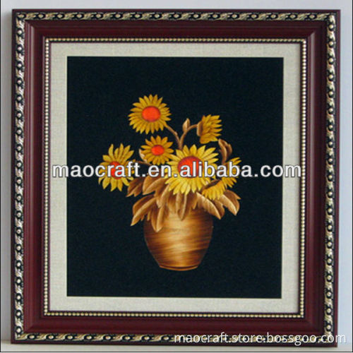 Chinese lovely Activated carbon Decoration Picture(Sun Flowers) crafts for Waiting room as Christmas gifts
